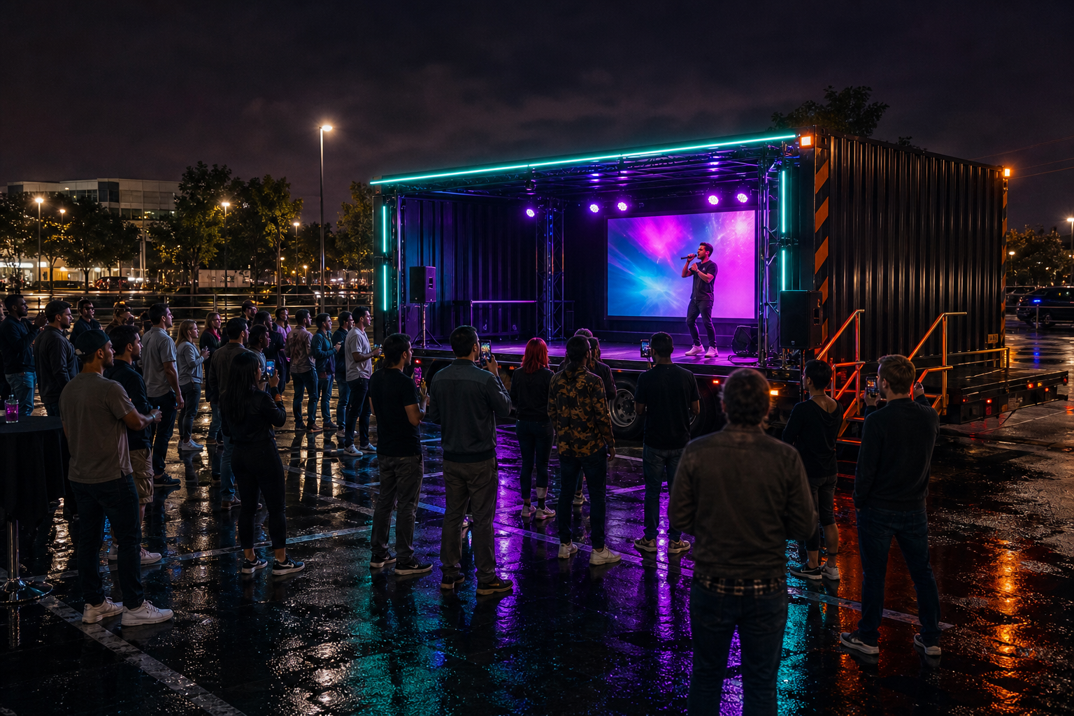 Crowd around ROLLING MIC stage